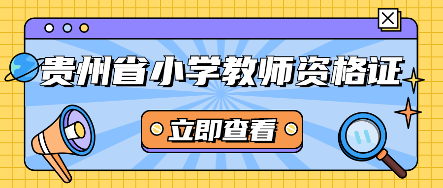 贵州省小学教师资格证